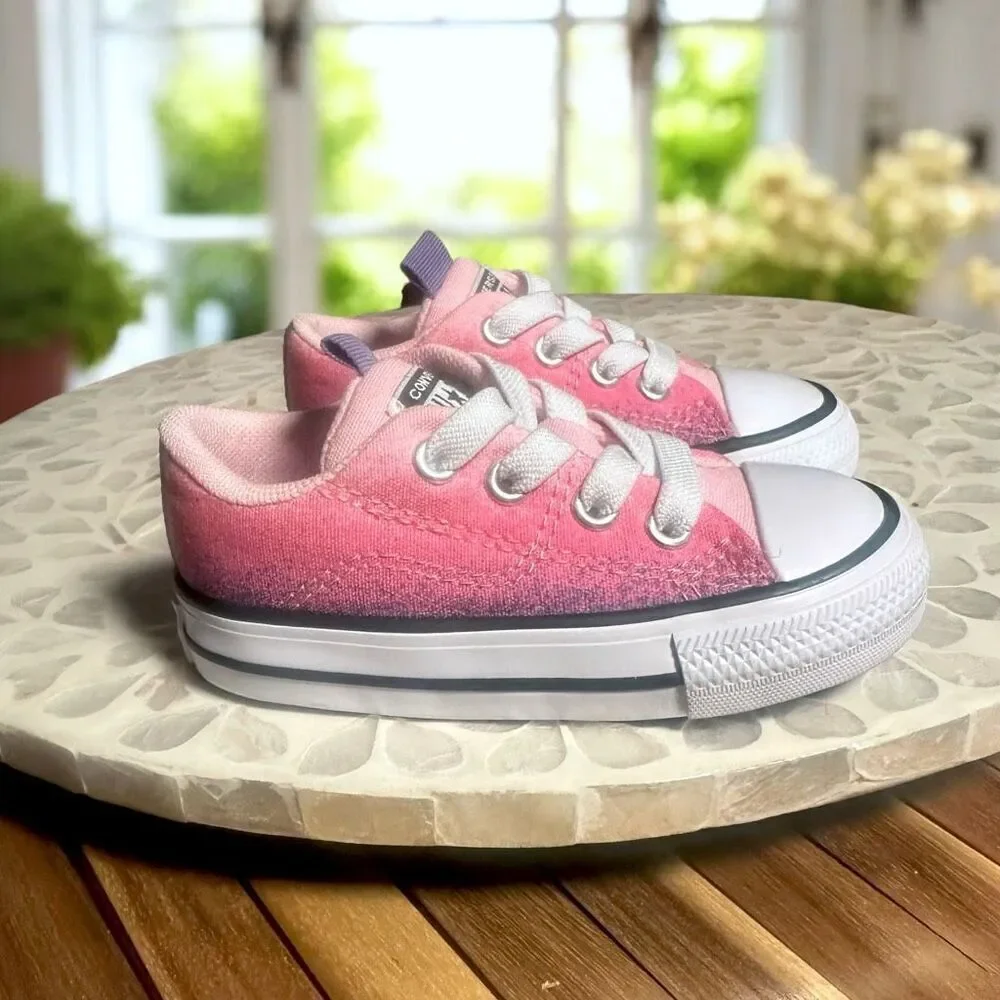 Converse Chuck Taylor All Star Rave Sneaker Toddler Size 5 Pink Purple Ombre New